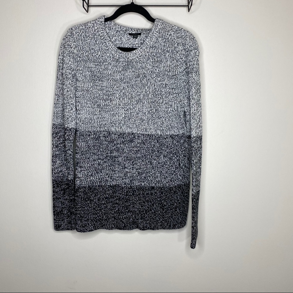 Ann Taylor Grey Ombré Knit Sweater